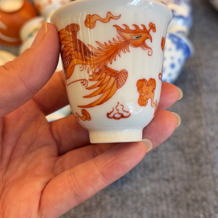 手绘茶杯盖碗陶瓷