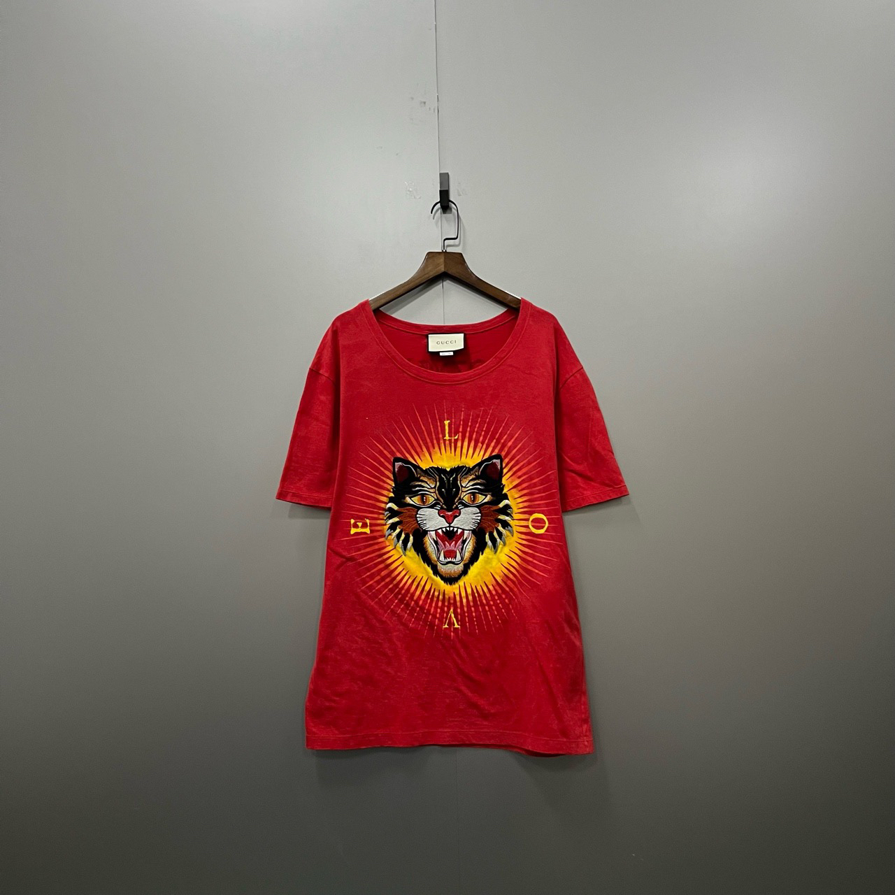 （bb）108 GUCCI 古驰 红色虎头刺绣短袖 M码/95新/6500/300225