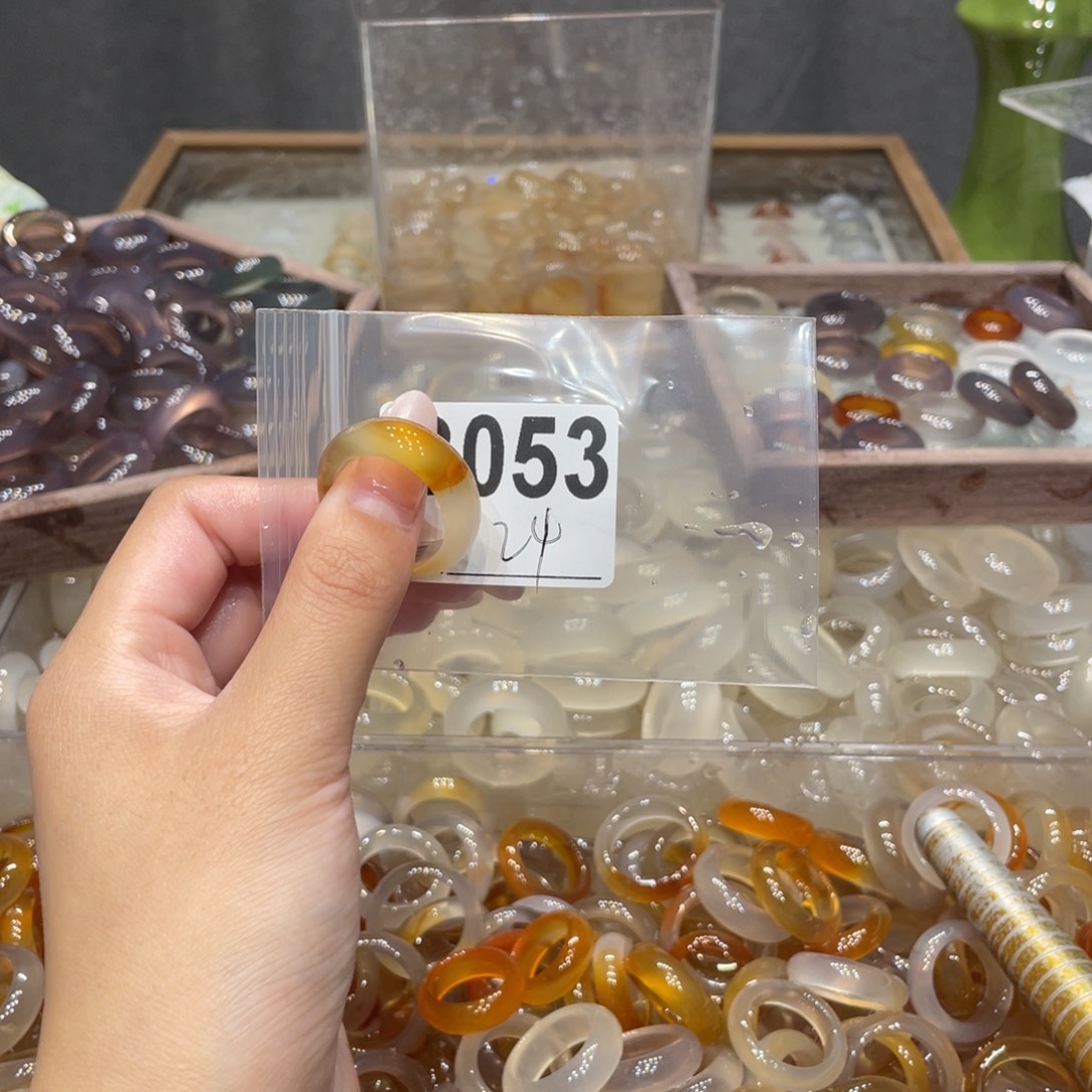 玛瑙/玉髓未镶嵌戒指053