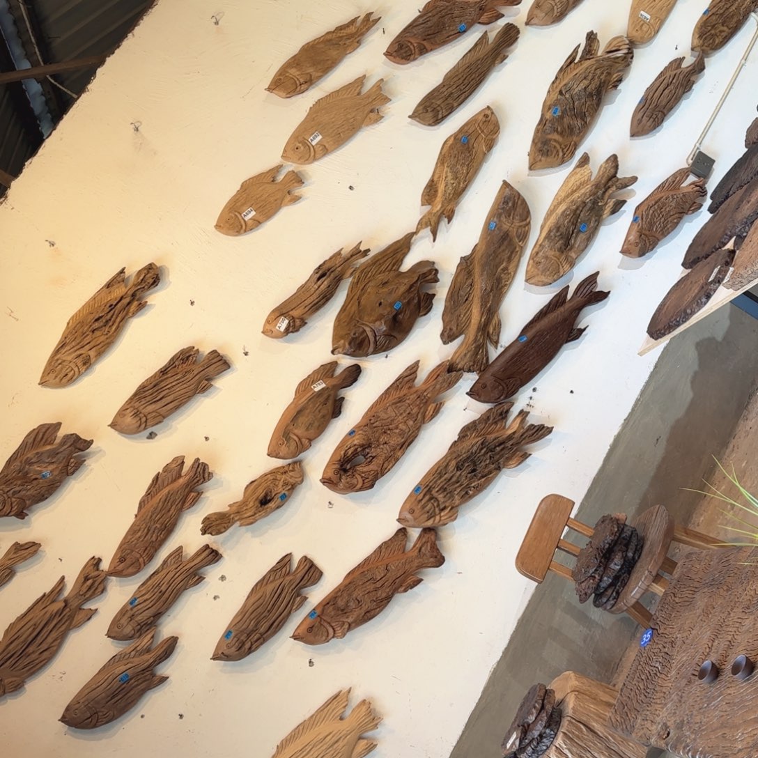 y***q木风化木 巧雕 挂件 鱼一共42条