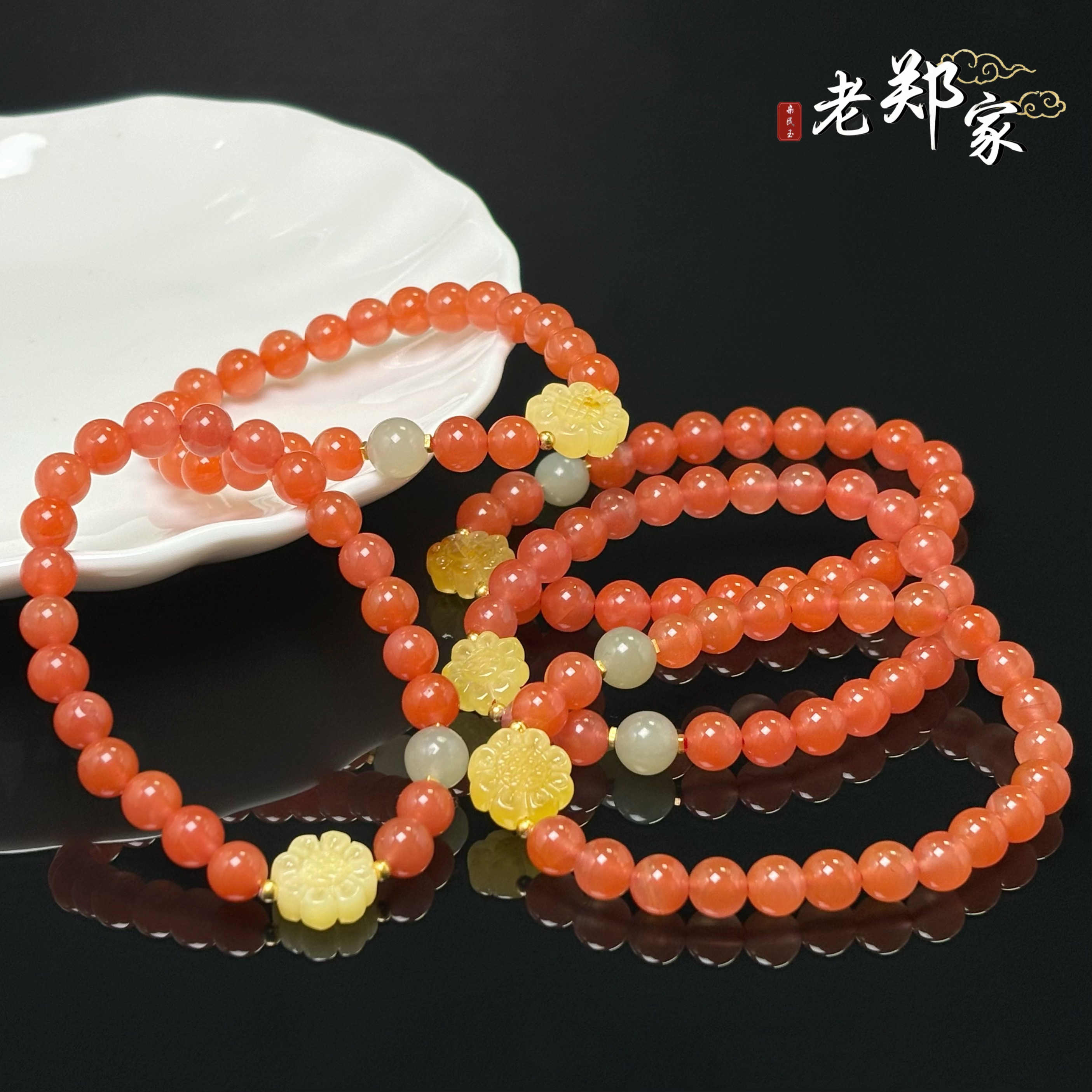 【老郑家】天然南红玛瑙DIY手串  约7mm (多样性发1件) 996