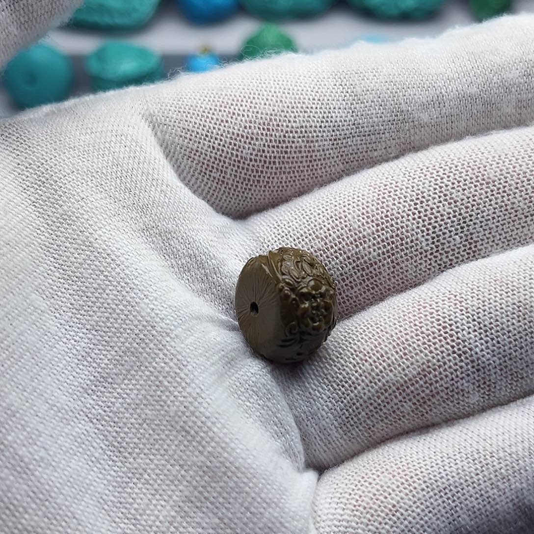 未镶嵌绿松石天然原矿雕刻绿松石卡14-9