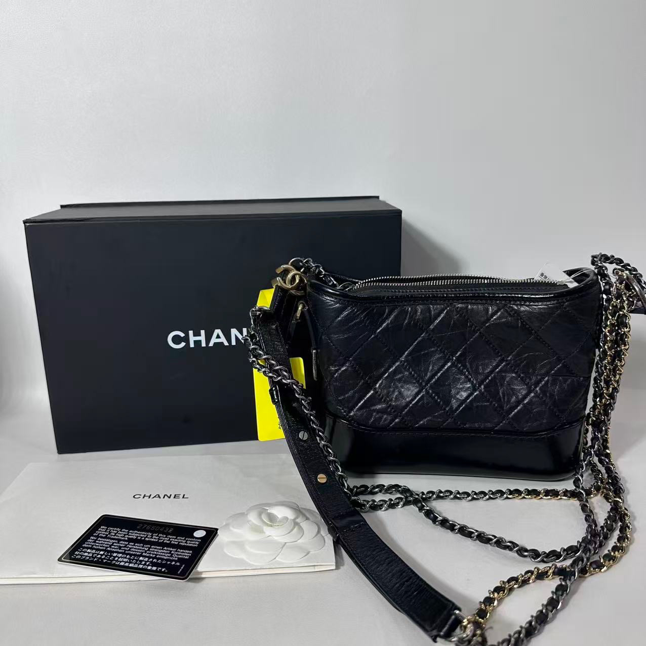 95新 Chanel/香奈儿 捐金沉珠/小号流浪包经典单肩