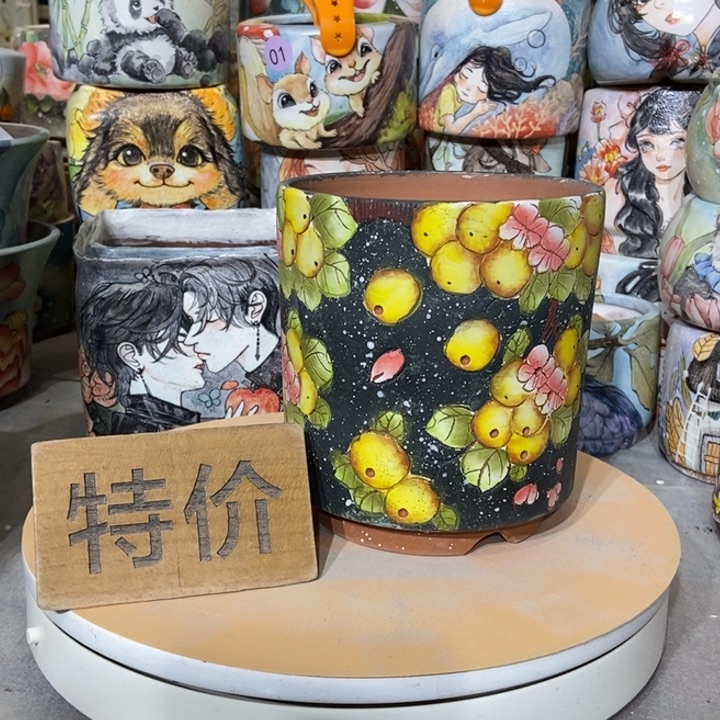 红陶景德镇艺术手绘作品