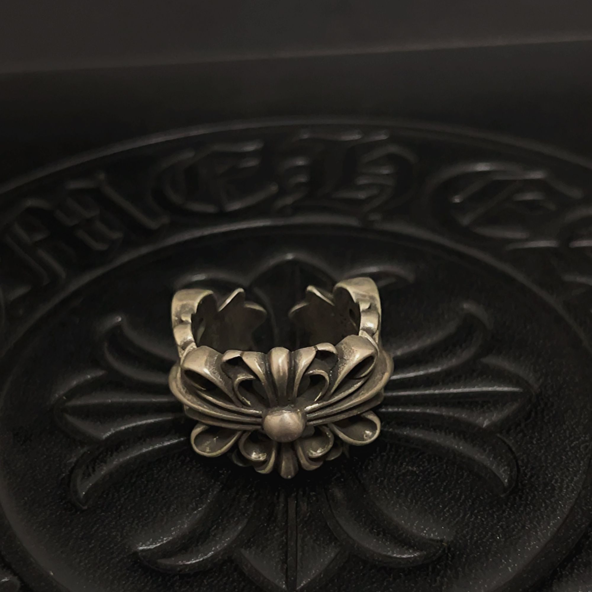 铜合金戒指 【鸢尾戒】男士戒指克罗复古做旧重工款经典朋克050