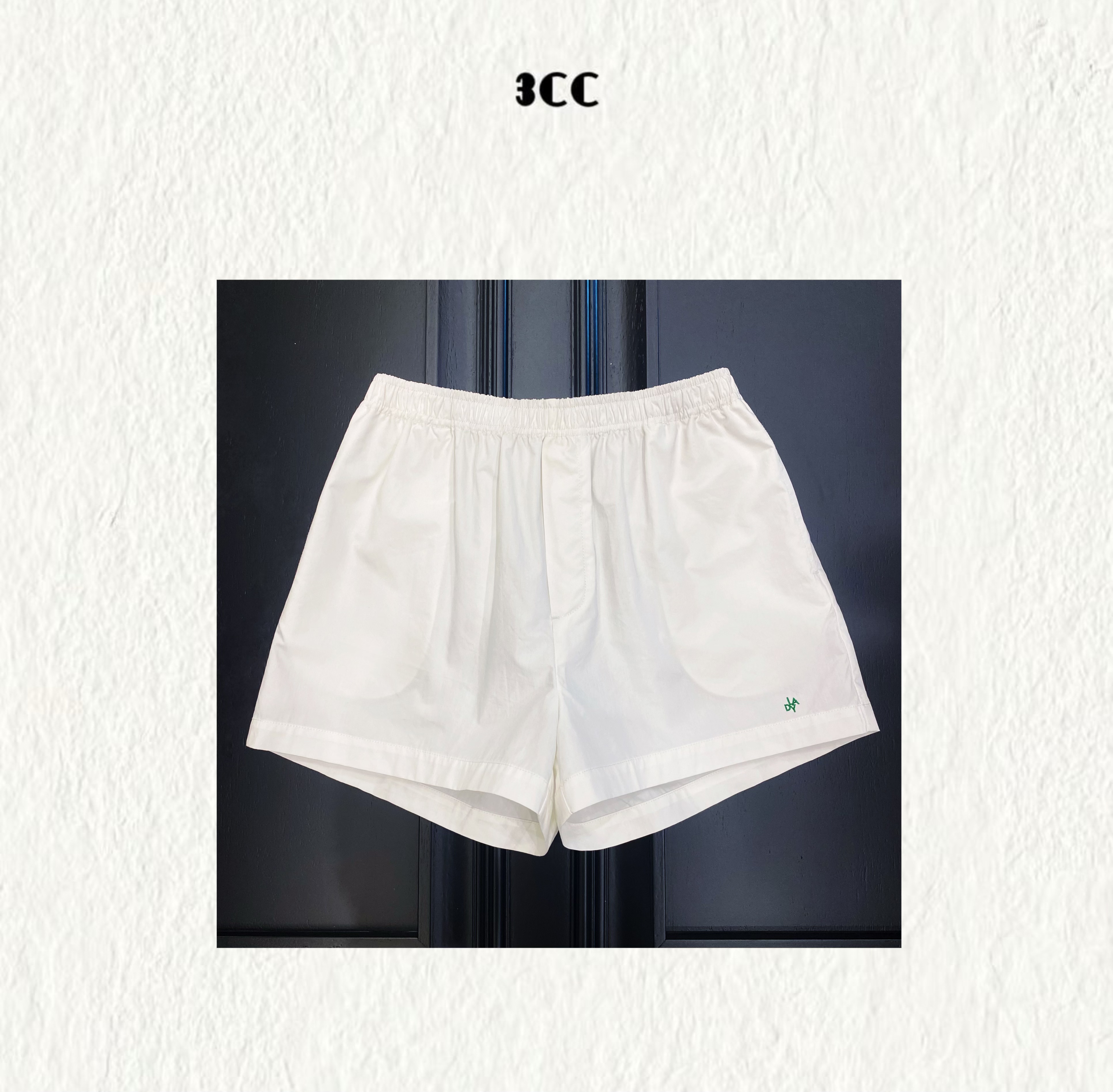 3CC【lady短裤】舒适松紧腰短裤定制刺绣全棉裤子女ZC 0706