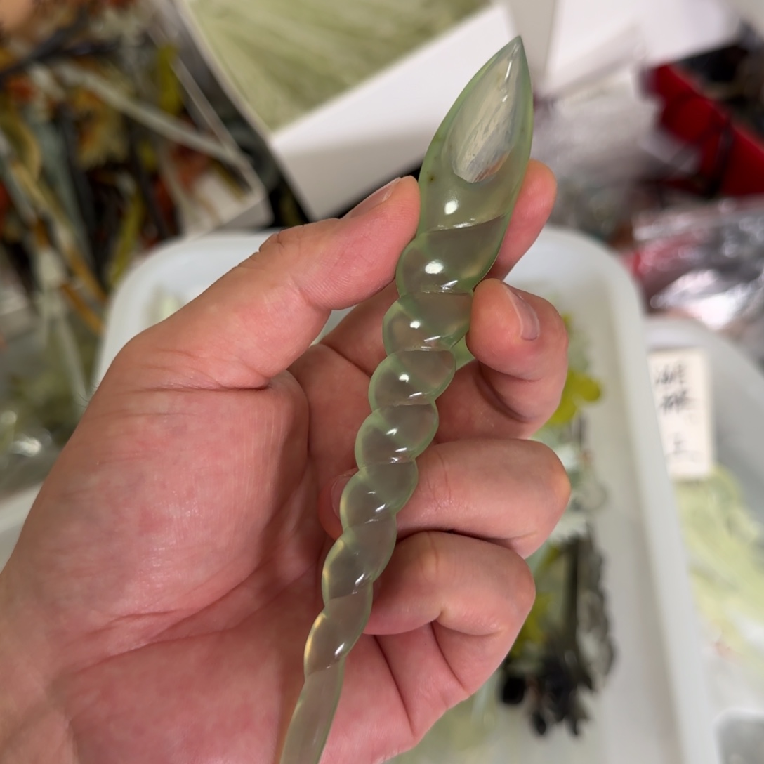 岫玉发饰未镶嵌明君玉簪贼拉好看