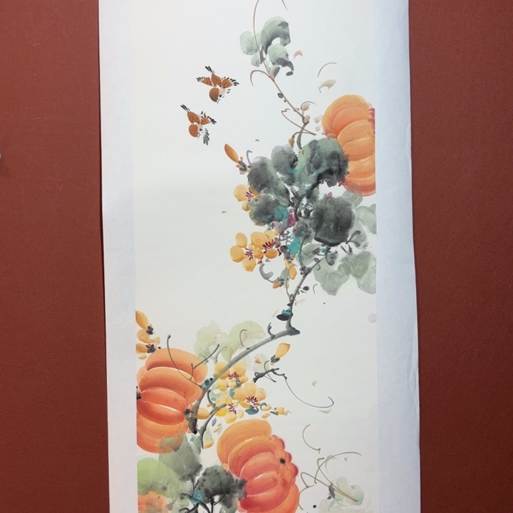 国画听兰老师花鸟