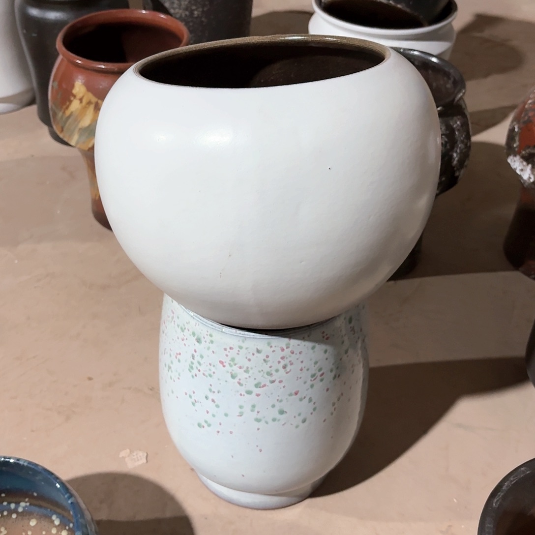 紫砂花盆口24高21一个