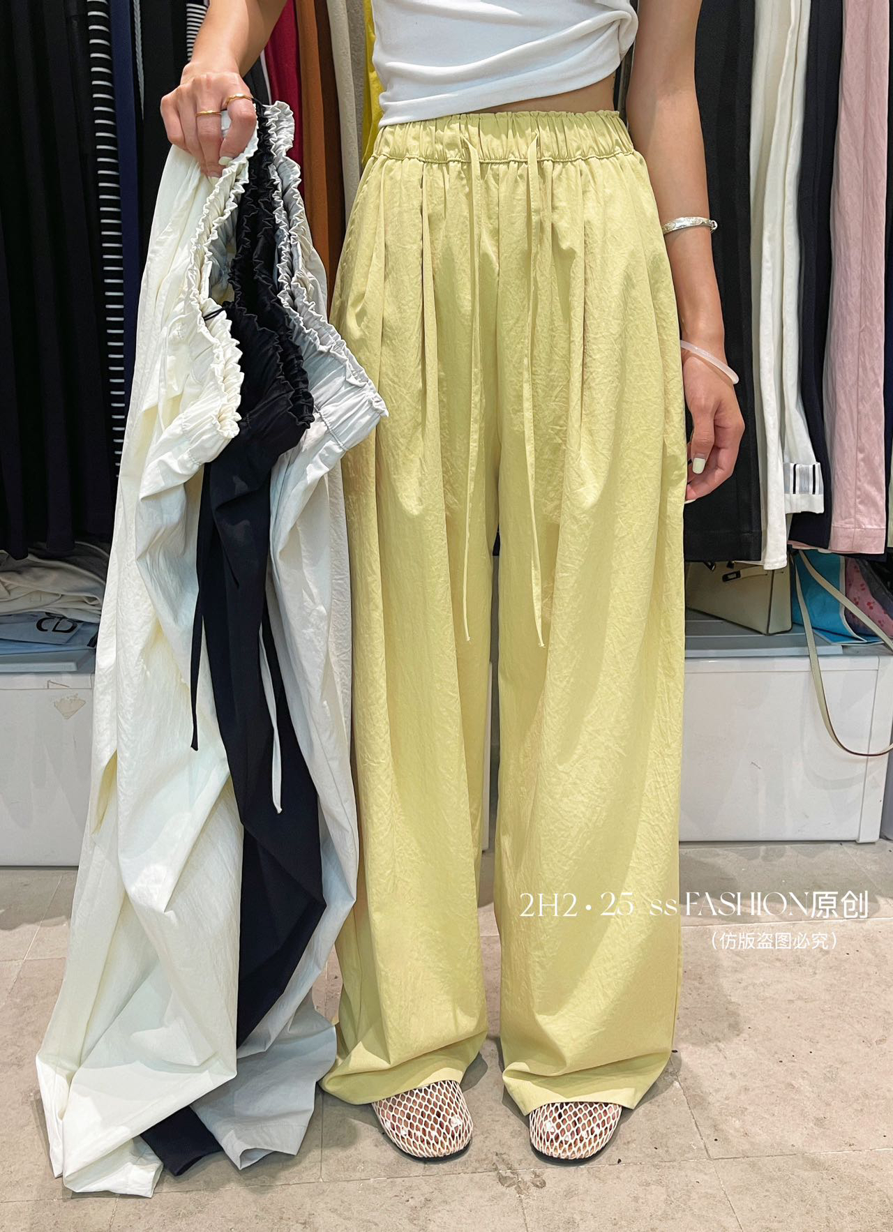 有货十三行X2#22909夏季福利高品质空调直筒裤，裤长：105cm