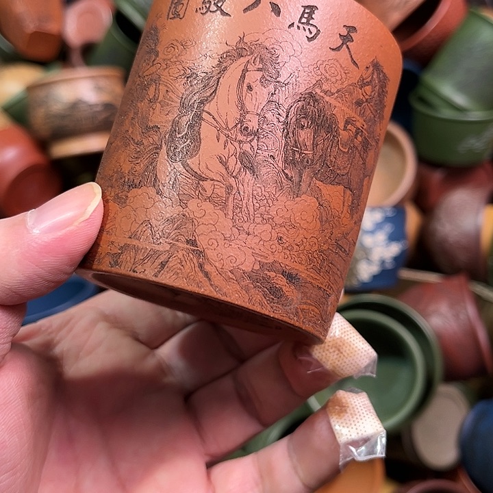 紫砂茶杯全手工紫砂主人杯