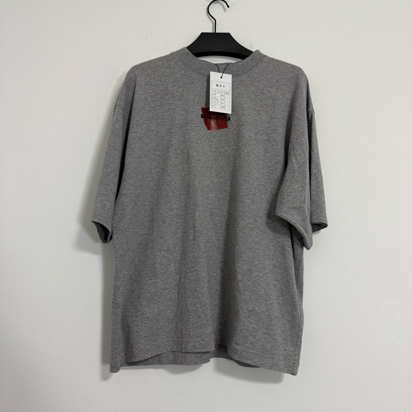 未使用 Balenciaga/巴黎世家 （vd）25FW棉质胶带T恤XXS码0218