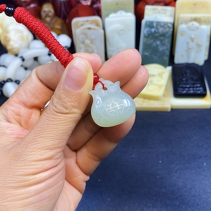 白玉菩提把件精选