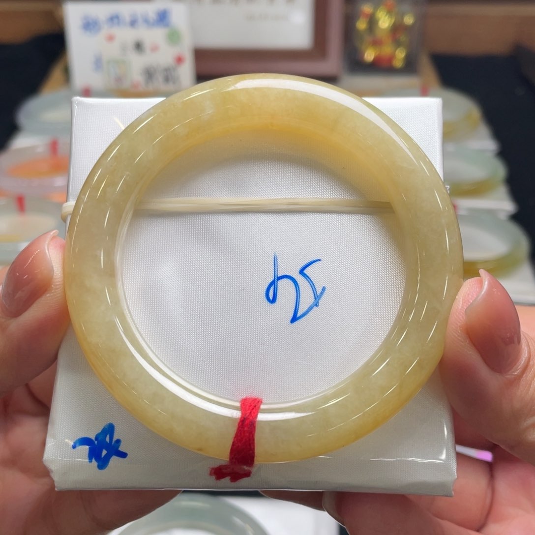 翡翠手镯未镶嵌翡翠54圆条