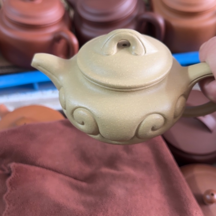 茶壶紫砂梨皮本绿200cc