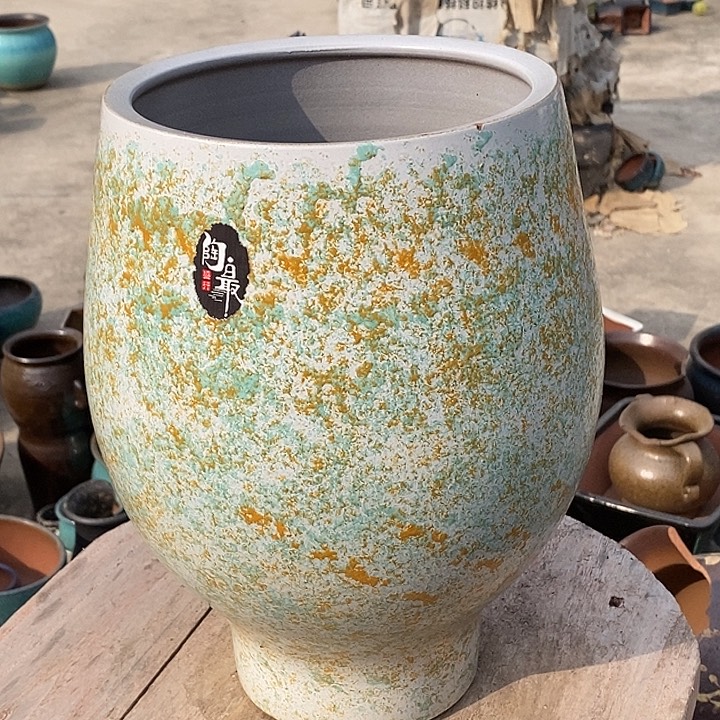 紫砂花盆口21高度33瑕疵