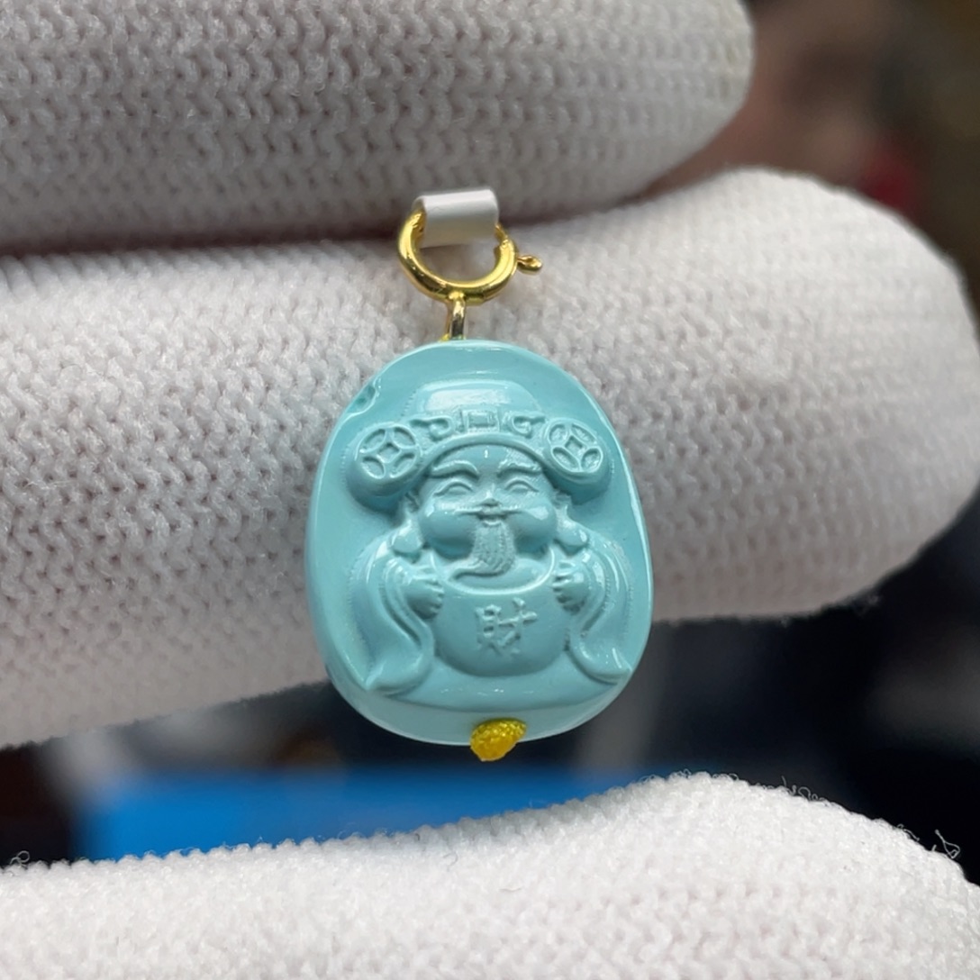 绿松石未镶嵌挂件