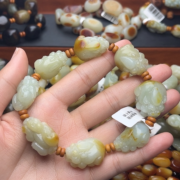 和田玉手链未镶嵌方**生