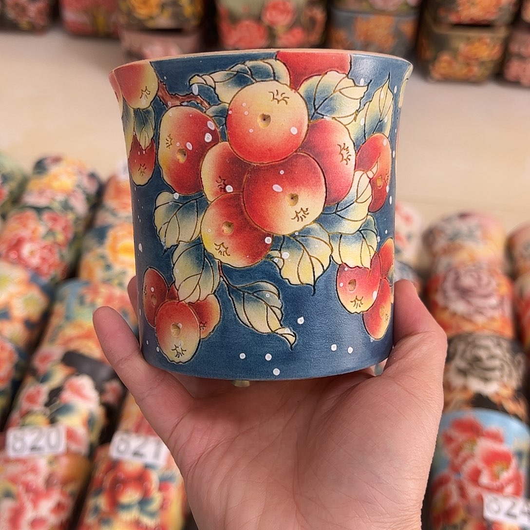 景德镇炫彩手绘口10.5高10