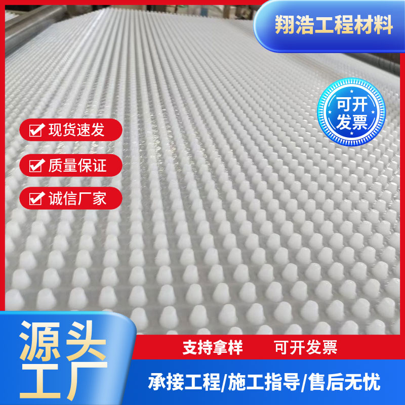 车库顶板排水板 HDPE聚乙烯凹凸型高强度防塌陷疏水板 