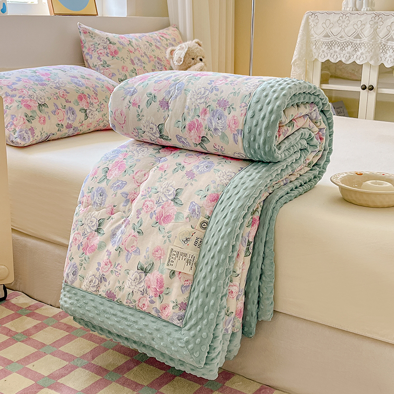 A类母婴级全棉印花豆豆被加厚冬被春秋被芯单双人学生宿舍可机洗