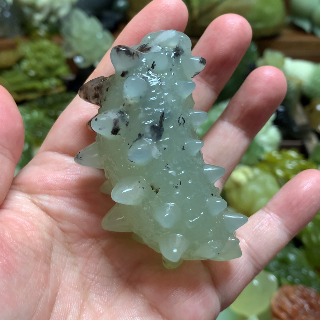 未镶嵌岫玉手把手把
