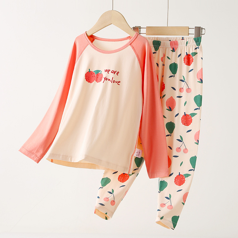 儿童睡衣套装女童长袖家居服男童保暖内衣中大童秋衣秋裤套装