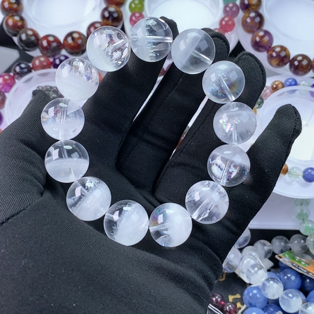 水晶手链未镶嵌银*草水晶