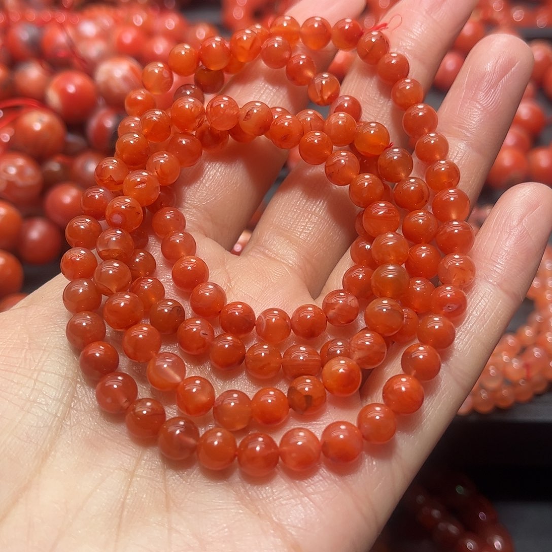 南红玛瑙手链未镶嵌