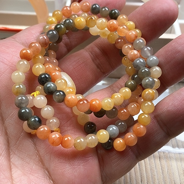 石英质玉手链合金金丝玉