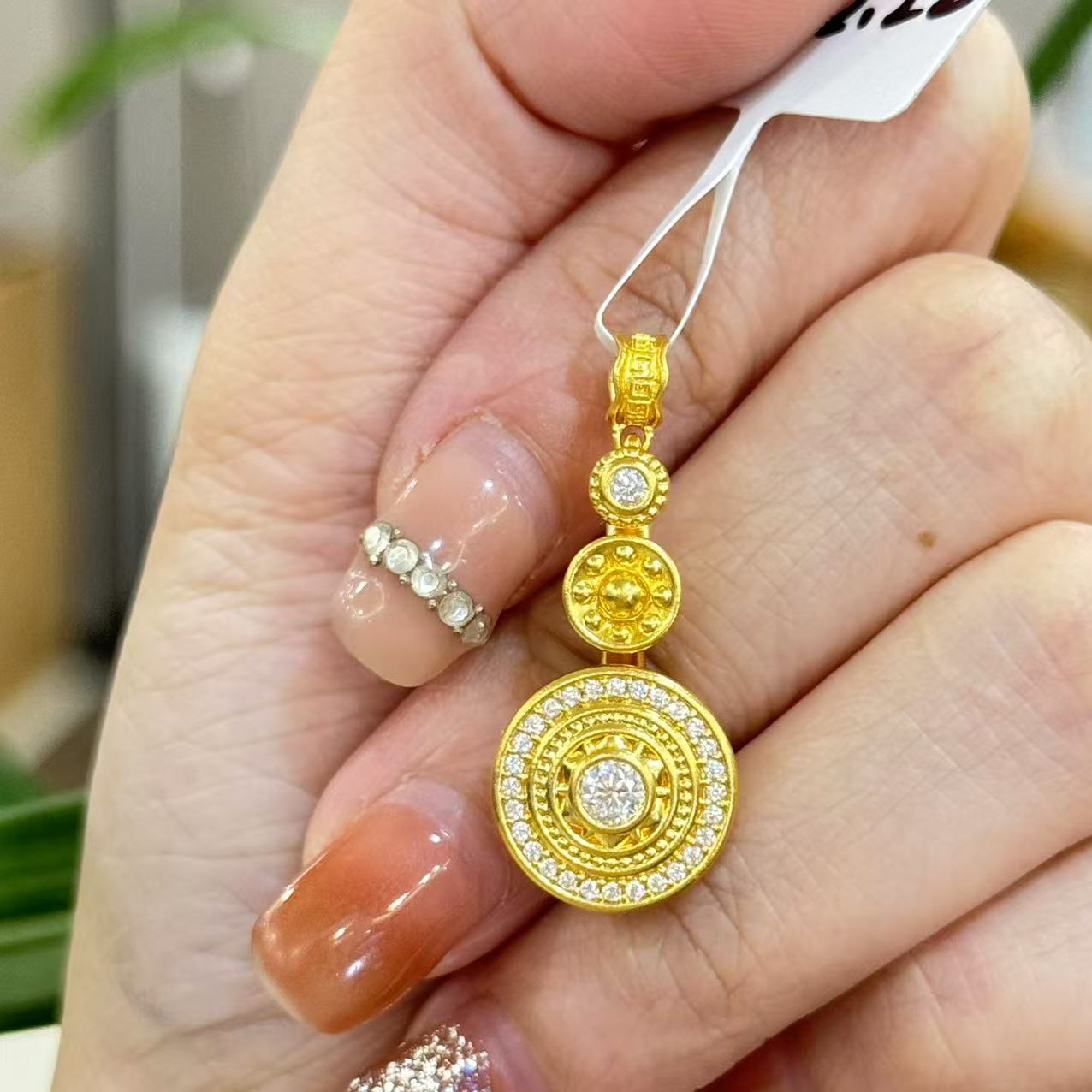 甸甸②Y【百转呈祥点钻】足金999（点钻附加128/0）