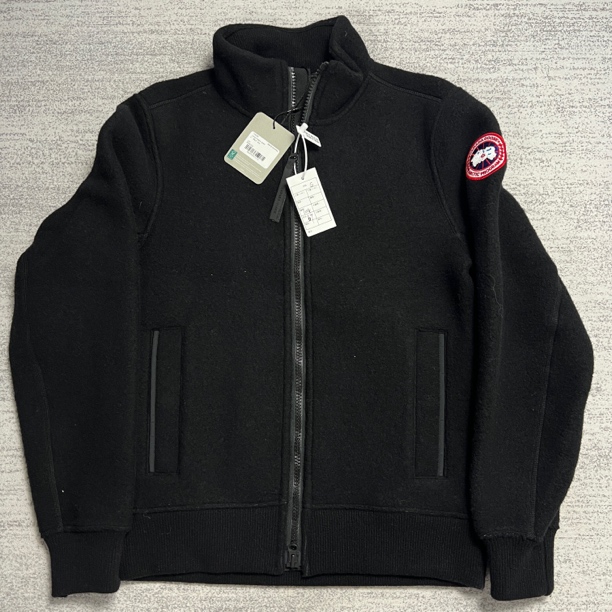 未使用 CANADA GOOSE 加拿大鹅 黑色Lawson羊毛抓绒立领外套 S/XL