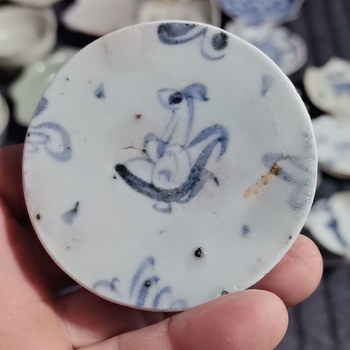 瓷片青花影青杯垫标夲