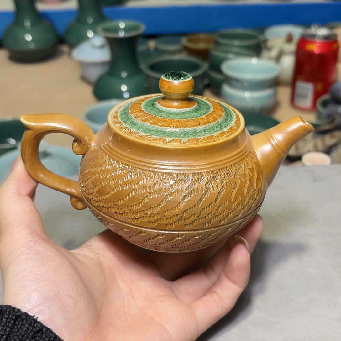 龙泉云间青瓷小米茶器
