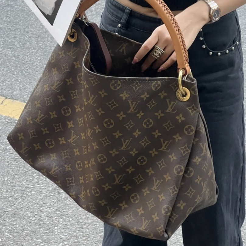 95新 LouisVuitton/路易威登 Artsy编织手柄包 托特包 全原95新