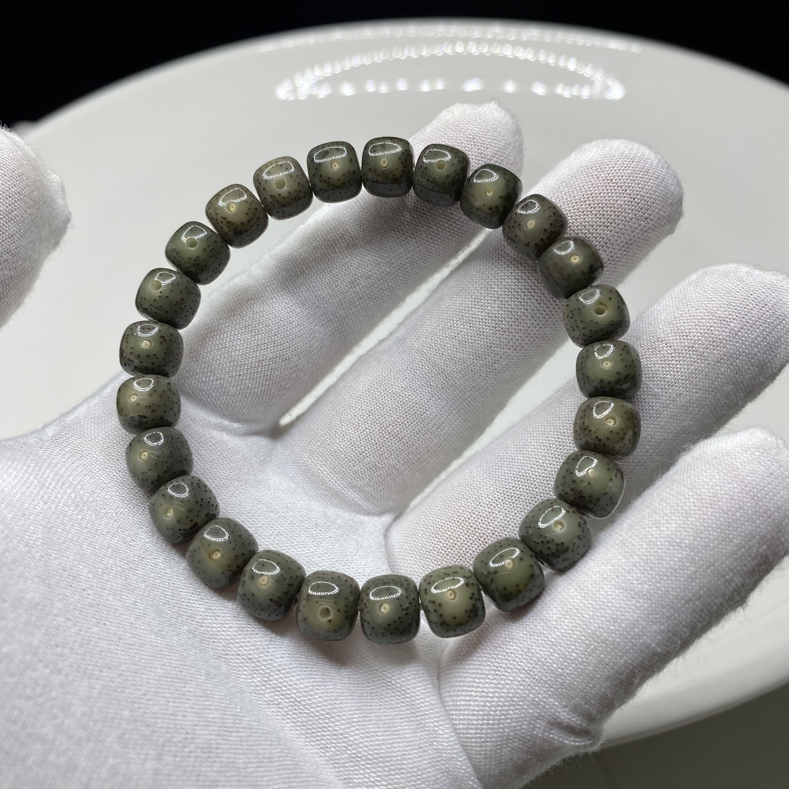 【高玩精品·牛毛细星】尺寸9*8帝W绿·极致星点·星月菩提手串