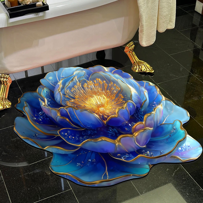 【懒人必备地垫】3D立体吸水垫入门花卉地垫家用浴室垫干垫轻奢简约