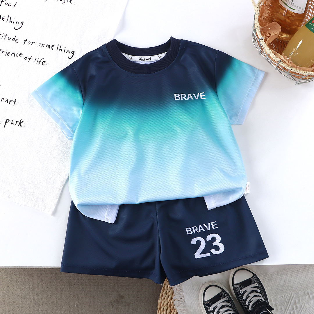 新款球衣夏季儿童运动球服套装男童短袖套装宝宝篮球服夏季无袖