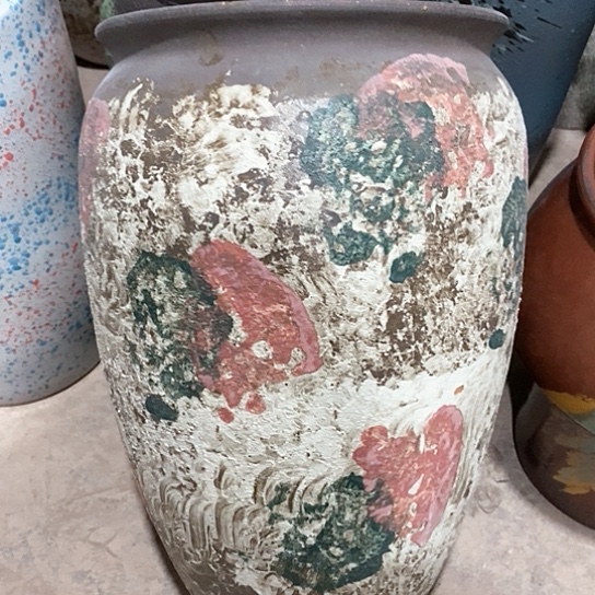 紫砂花盆口26高度41油画