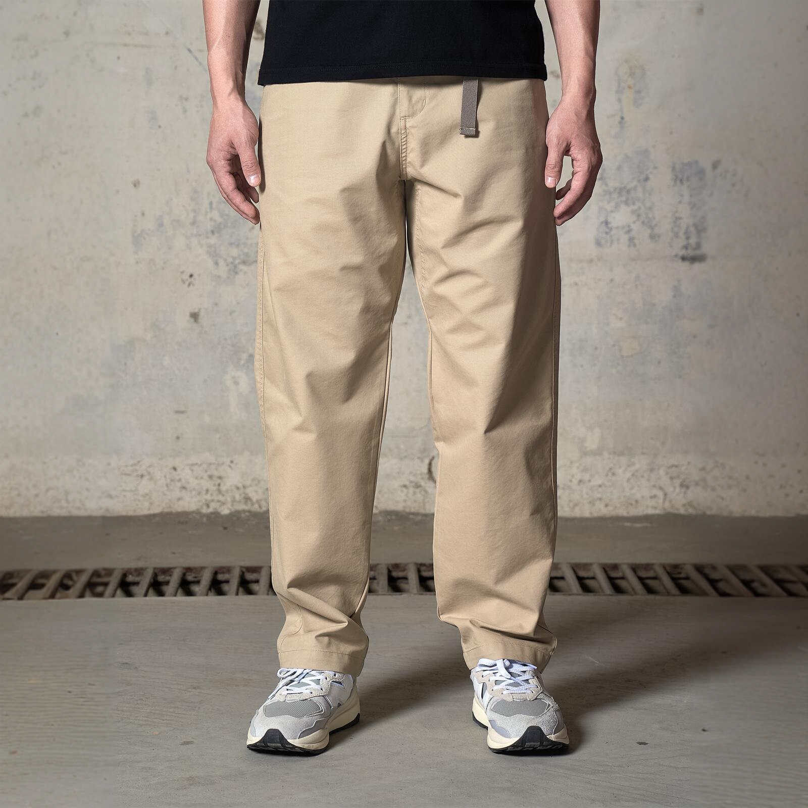 2025春夏新款日系紫标宽松休闲裤直筒裤棉天丝混纺抗皱工装裤子男