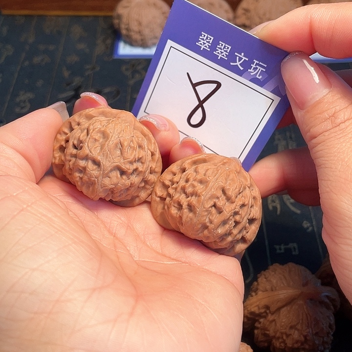 桃核把件8号全品宫灯3.9