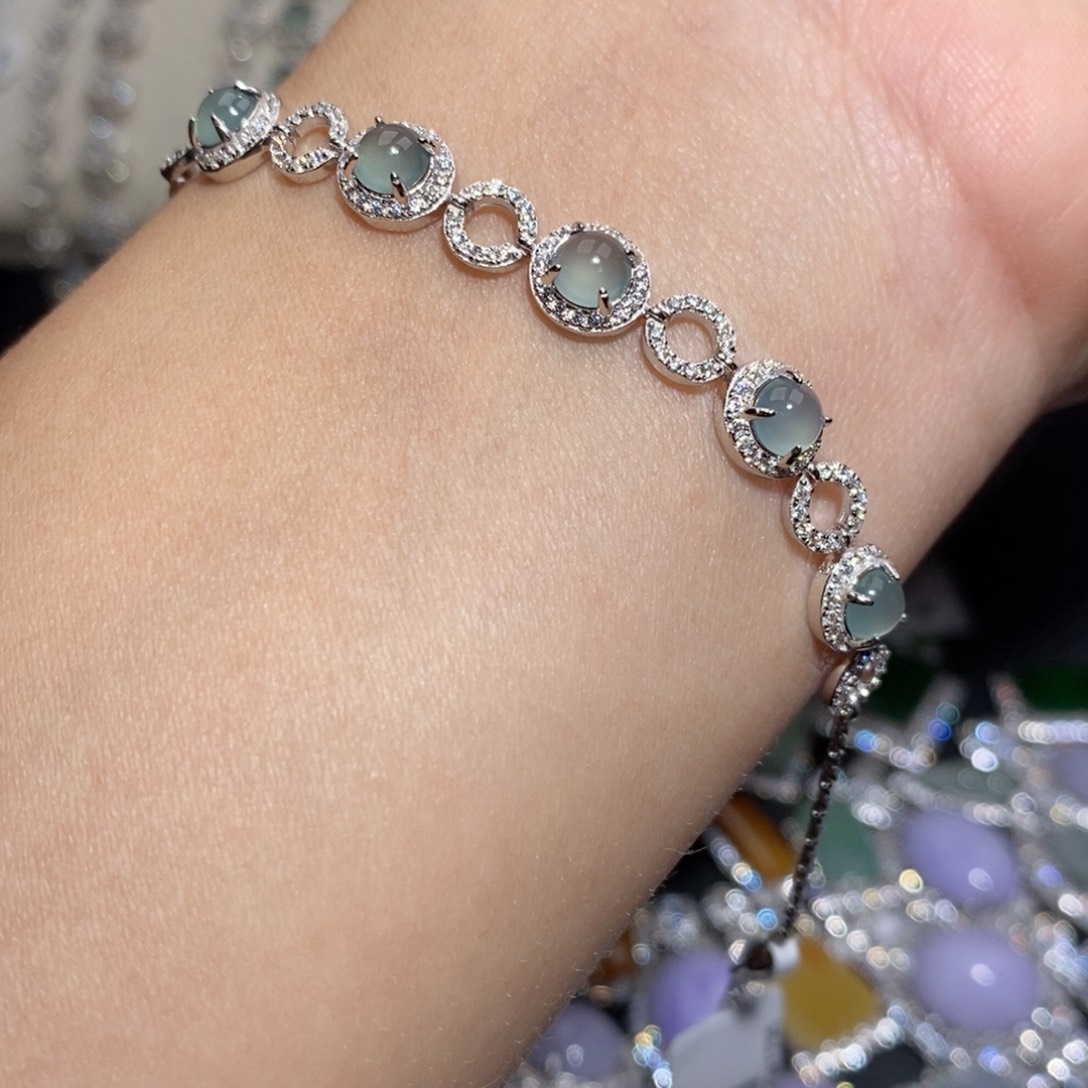 翡翠颈饰银S925镶嵌j m k k