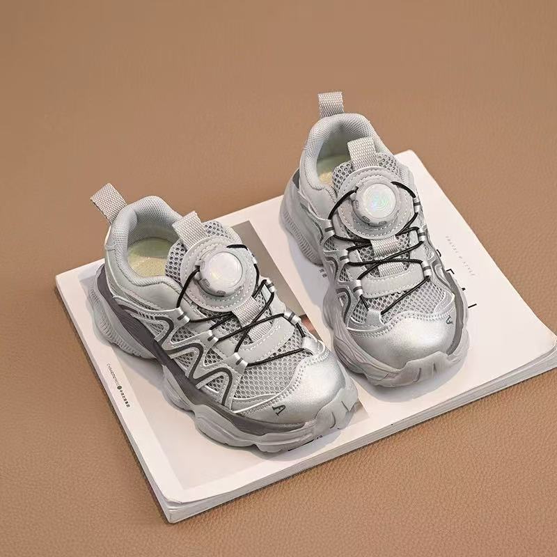 【现货】XZ-003  灰色 儿童时尚休闲百搭软底包头防滑