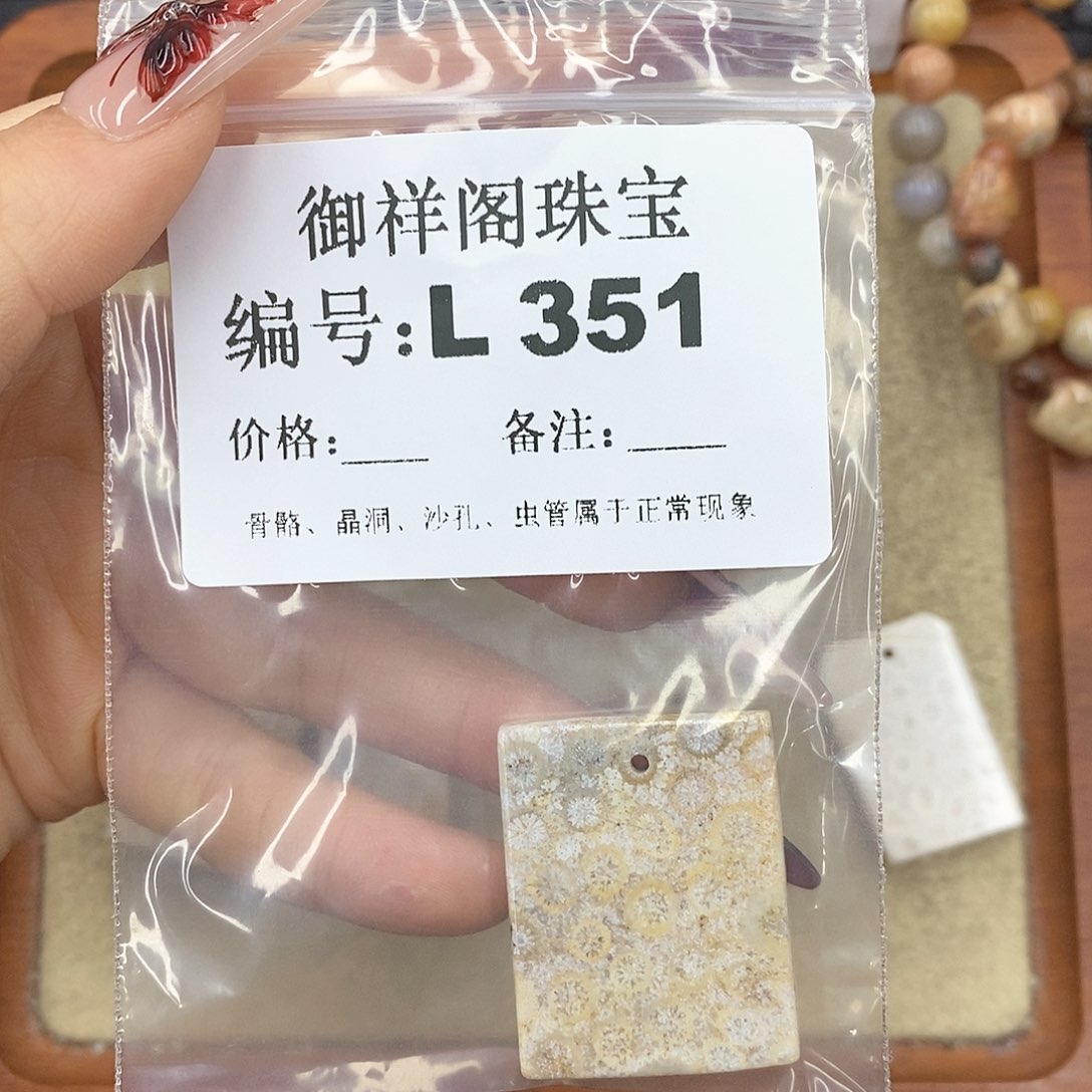 硅化珊瑚（珊瑚玉）颈饰未镶嵌朵****光