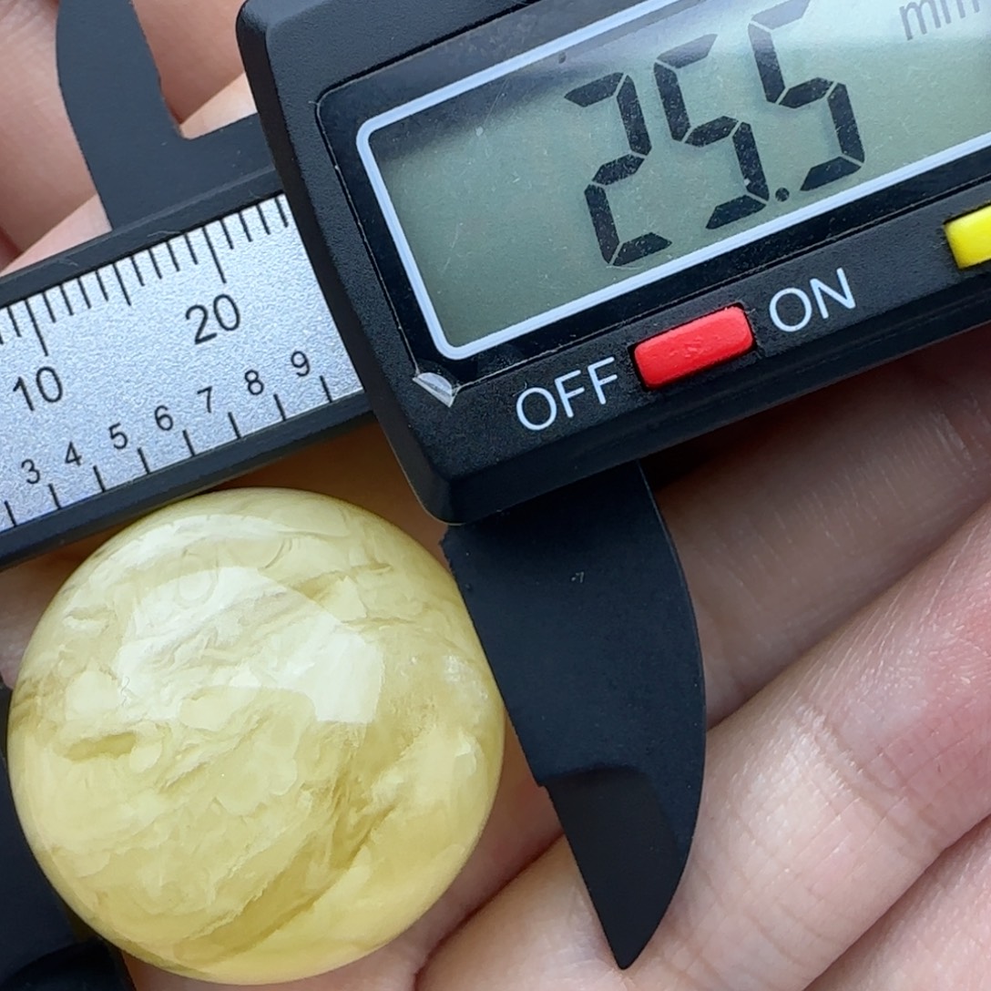 蜜蜡未镶嵌裸石微瑕飘花圆珠