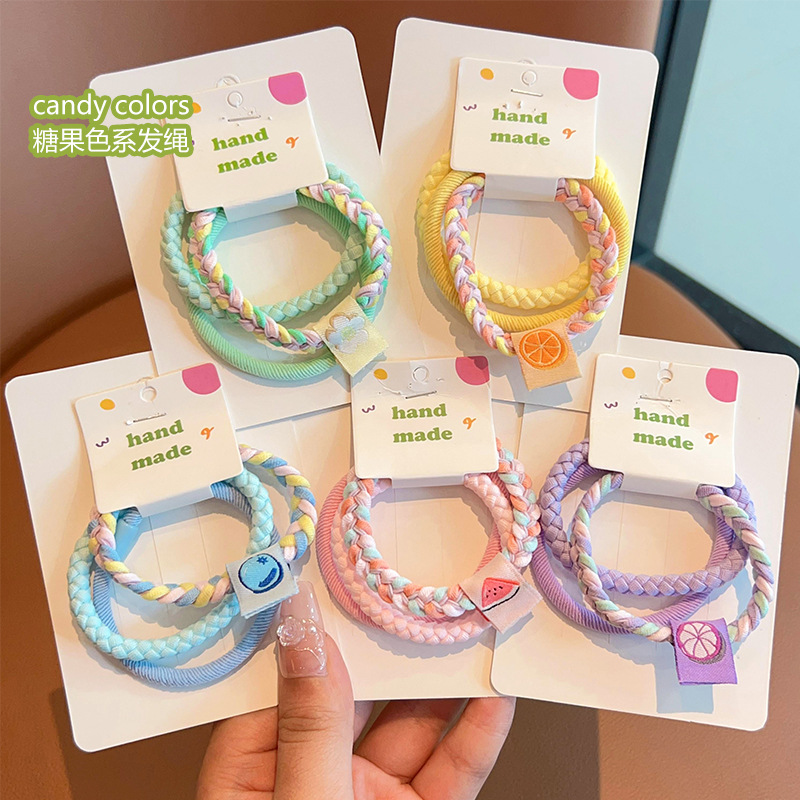 【新店福利】【3个装福利】儿童皮筋不伤发弹性绳小女孩发圈高颜值