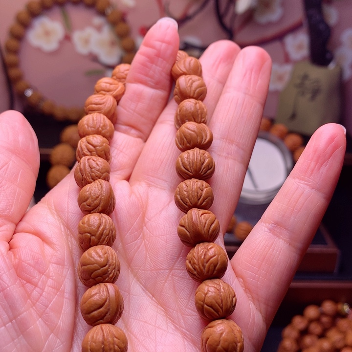 桃核手串枣****店龙纹桃核