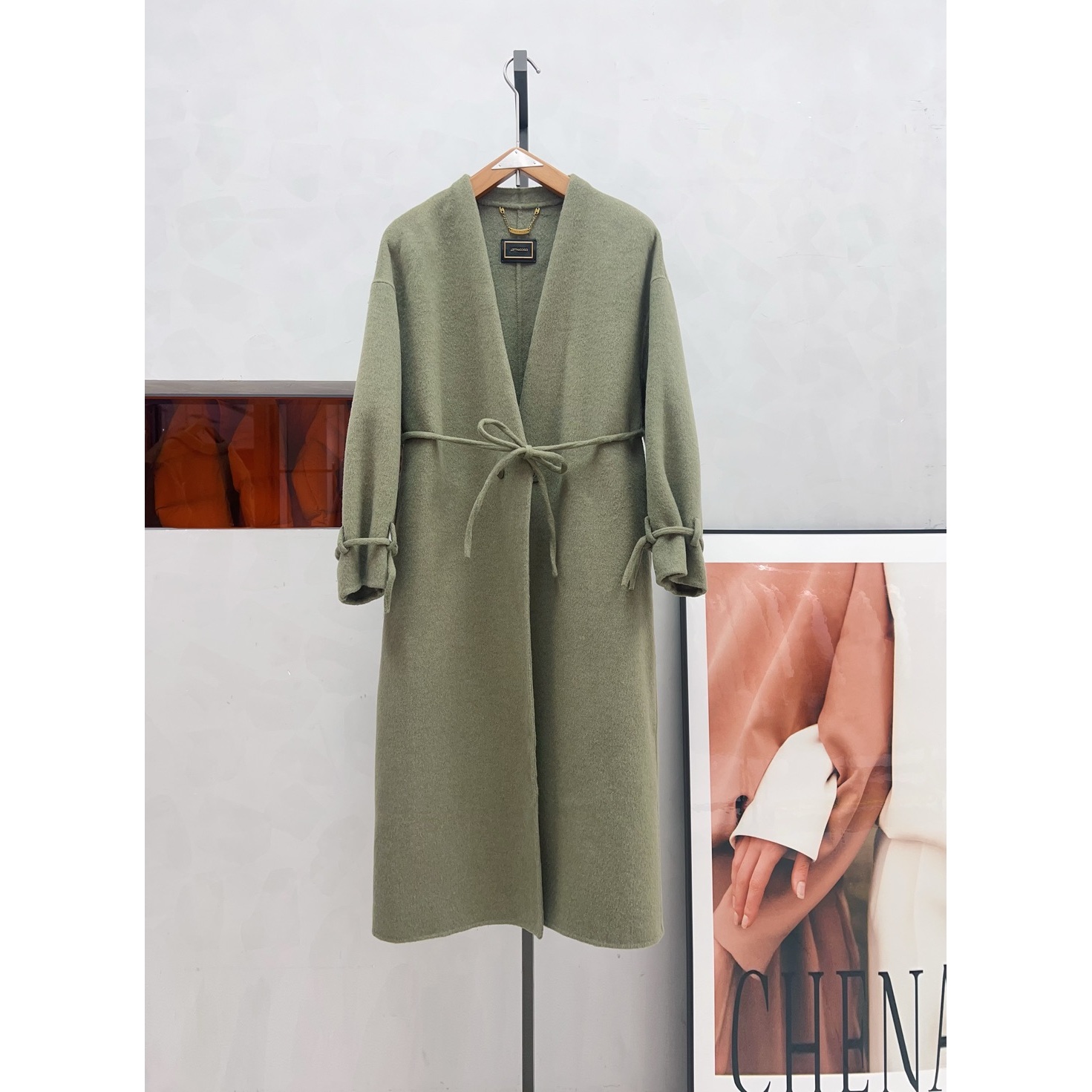 【小辣椒专属】时尚气质简约外套大风新款羊大衣SS58088