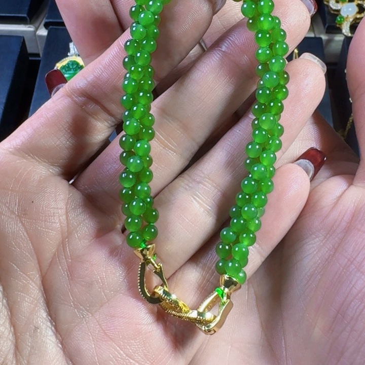和田玉（碧玉）手链合金