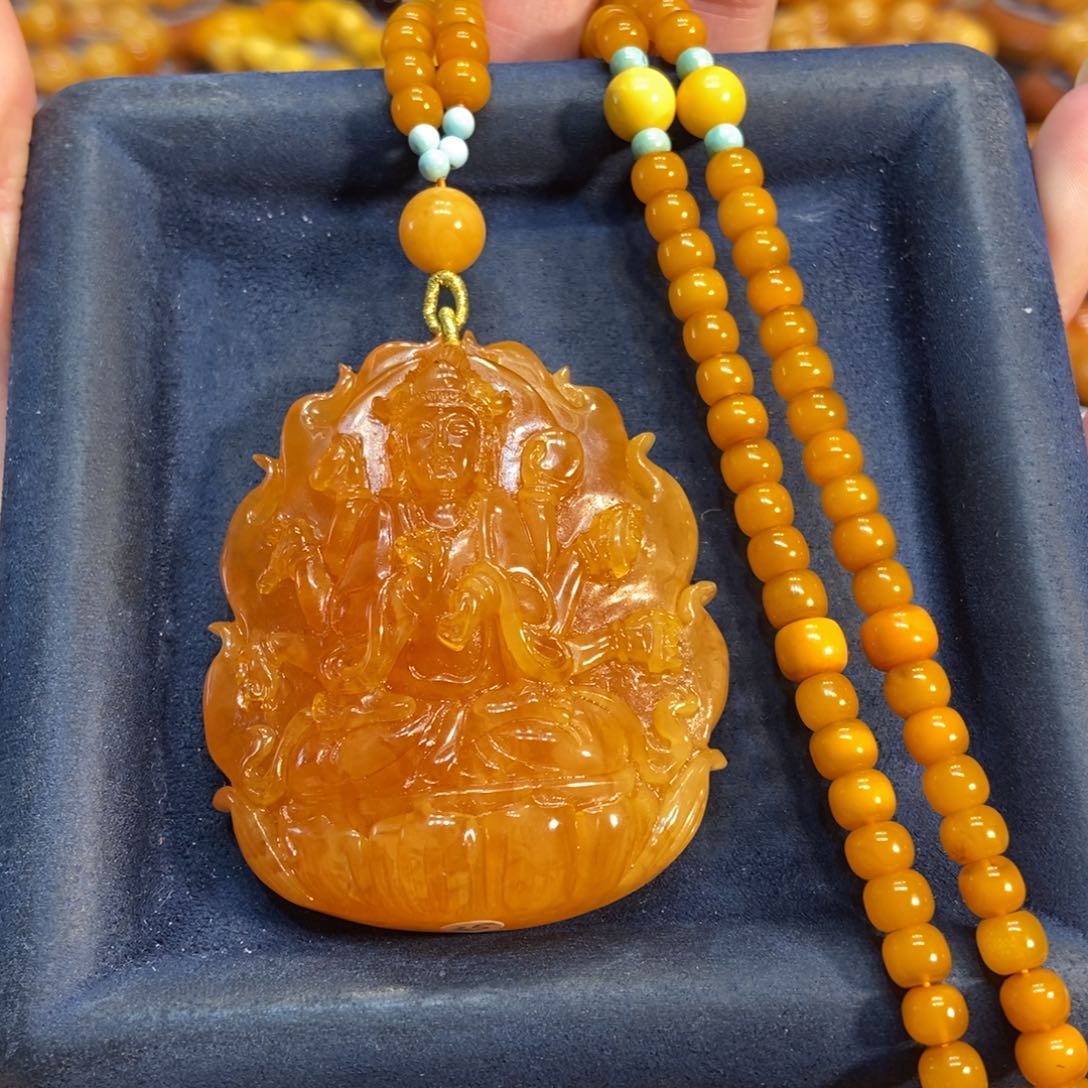 蜜蜡颈饰未镶嵌蜜蜡